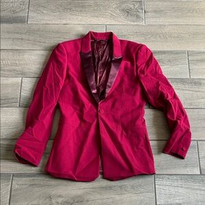 Topman Fuchsia Satin-Lapel Blazer